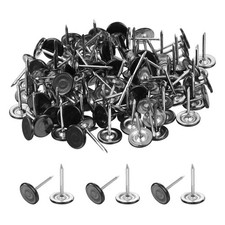 220Pcs Upholstery Tacks, 11 x 17 mm Cap Black Thumb Tacks, Black