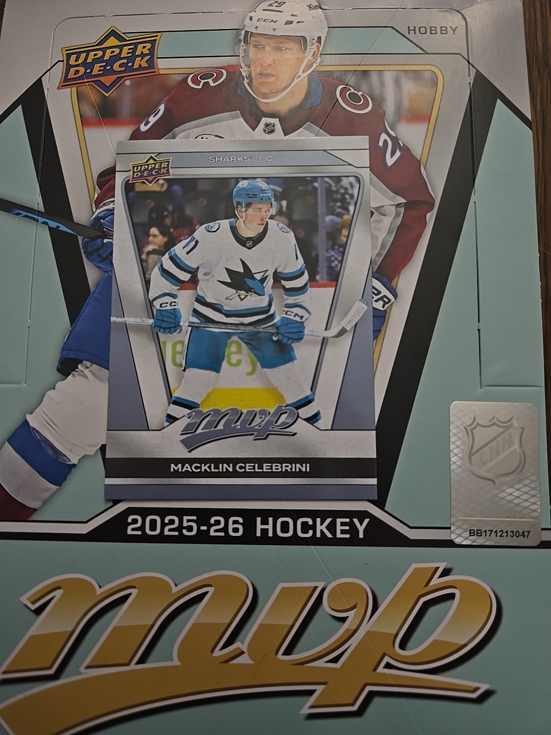 2025-26 UD MVP Hockey Macklin Celebrini Silver Script #17