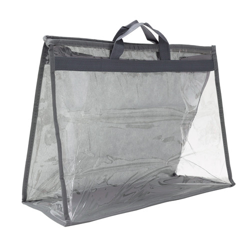 Handbag Dust Bags Clear Purse Storage Organizer XXL Size PVC Handbag Cover Gray - Picture 1 of 5