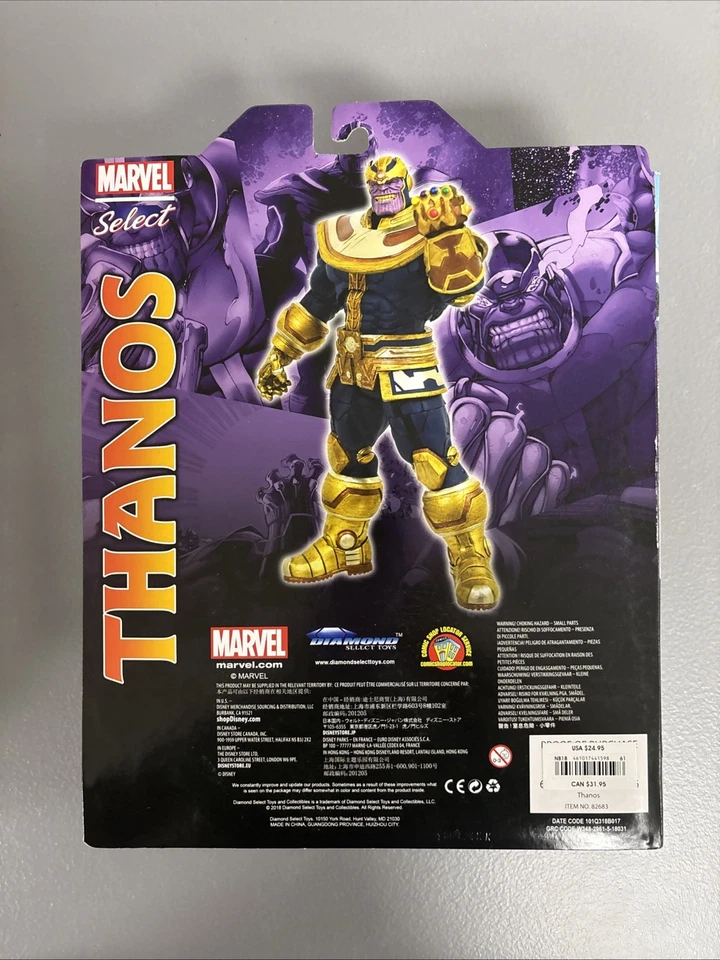 Diamond Marvel Select | Mad Titan Thanos 8" Action Figure Disney Store Exclusive - Image 2 of 4