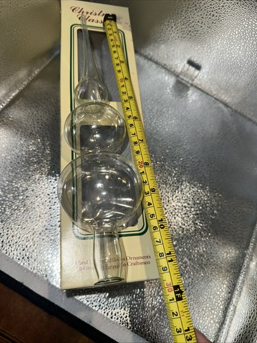 European Craftsman Christmas Classics iridescent Glass Tree Topper~Romania - Picture 6 of 6