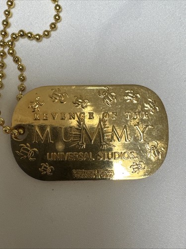 Collar Colgante Etiqueta de Perro Universal Studios La Venganza de la Momia “Frank” - Imagen 2 de 2