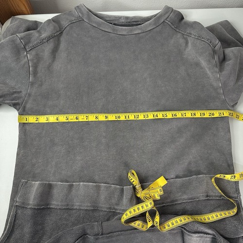 Pilcro Sweatshirt Damen XL grau lang ausgefranste Tunika Lagenlook minimalistisch anthro - Bild 11 von 13