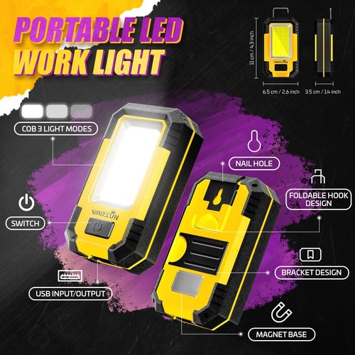 Rechargeable Work Light LED Magnetic Mechanic Light Portable Worklight for Ca... - Picture 6 of 7