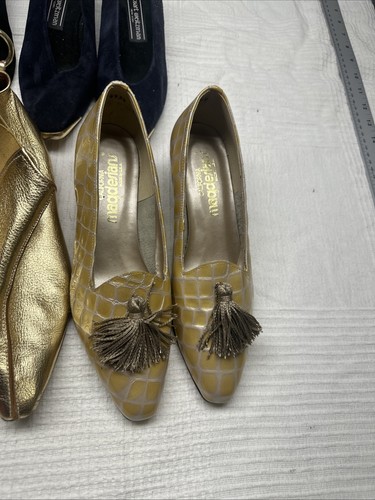 Vintage Lot (12) Women’s Designer Heels Sizes 6-10 Weitzman Lauren - Picture 13 of 21