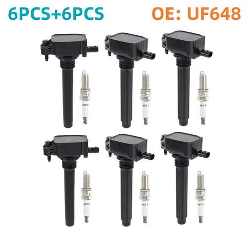 For Jeep For Chrysler 6PCS Ignition Coil & Iridium Spark Plug black brandnew - Picture 15 of 15