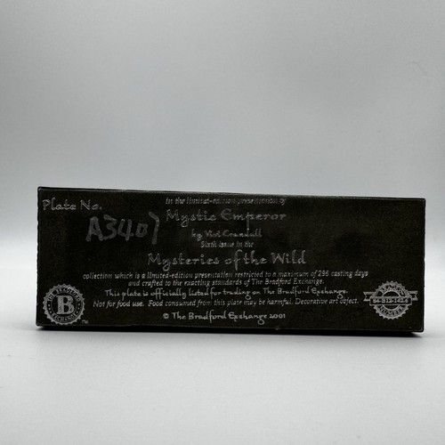 Placa de Lobo Bradford Exchange Misterios del Emperador Místico Salvaje Resina Dañada - Imagen 7 de 8