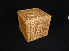 Vtg 1976 Abbey Press Cube Paperweight Good Friend Words Spellout 3.75"