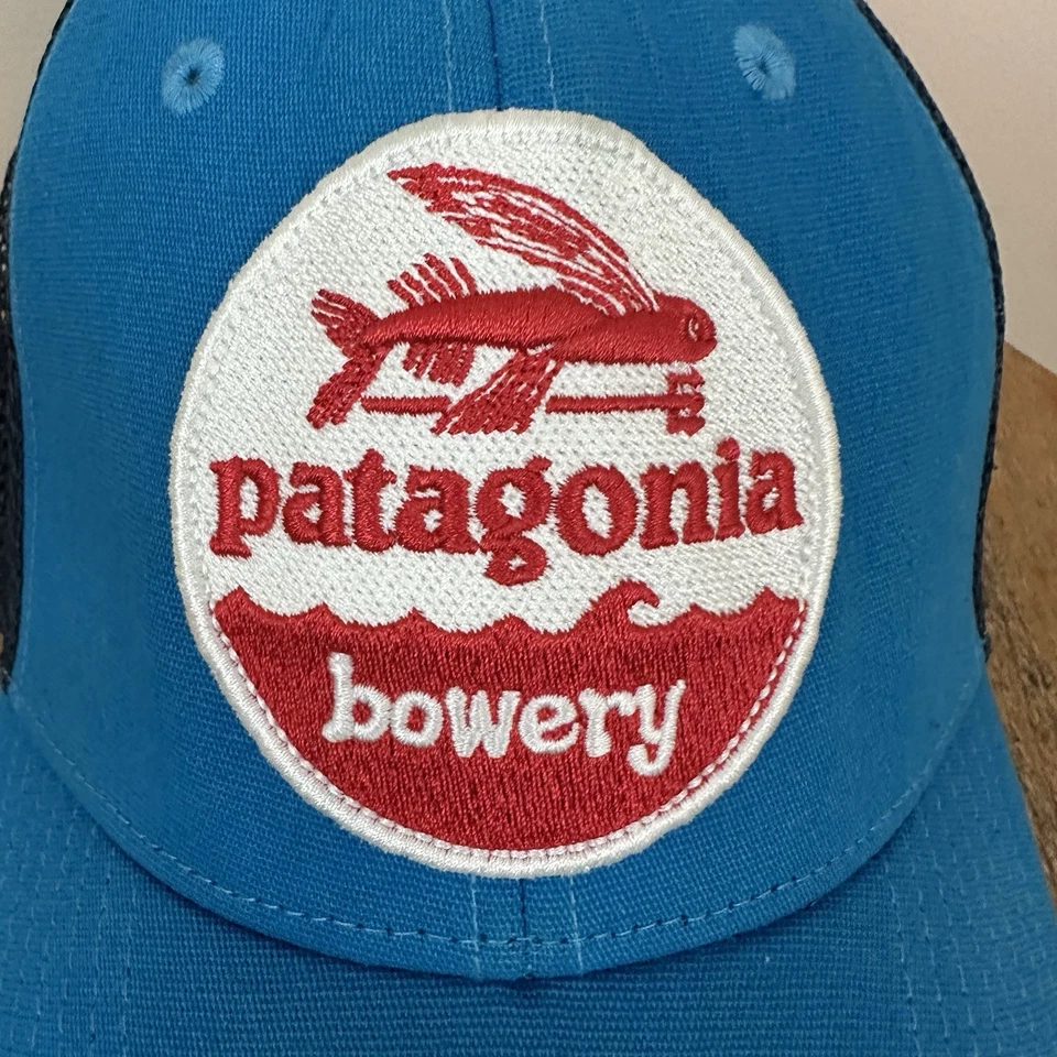PATAGONIA PECES VOLADORES BOWERY CAMIONERO SOMBRERO TENEDOR DE PECES AZUL Foto 2 de 4