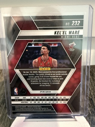 Mosaico Panini 2024-25 - Rookies Kel'el Ware #232 Green Mosaic Prizm (RC) - Imagen 2 de 2