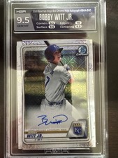 2020 Bowman Bobby Witt Jr. Chrome Prospect Auto Mega Box Mojo BMA-BWJ HGA 9.5