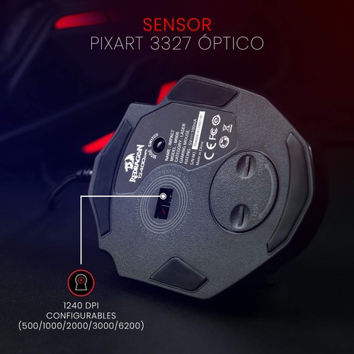 Redragon M908 12400 DPI Impact MMO Gaming Mouse 18 Programmable Buttons Weight A - Picture 3 of 8