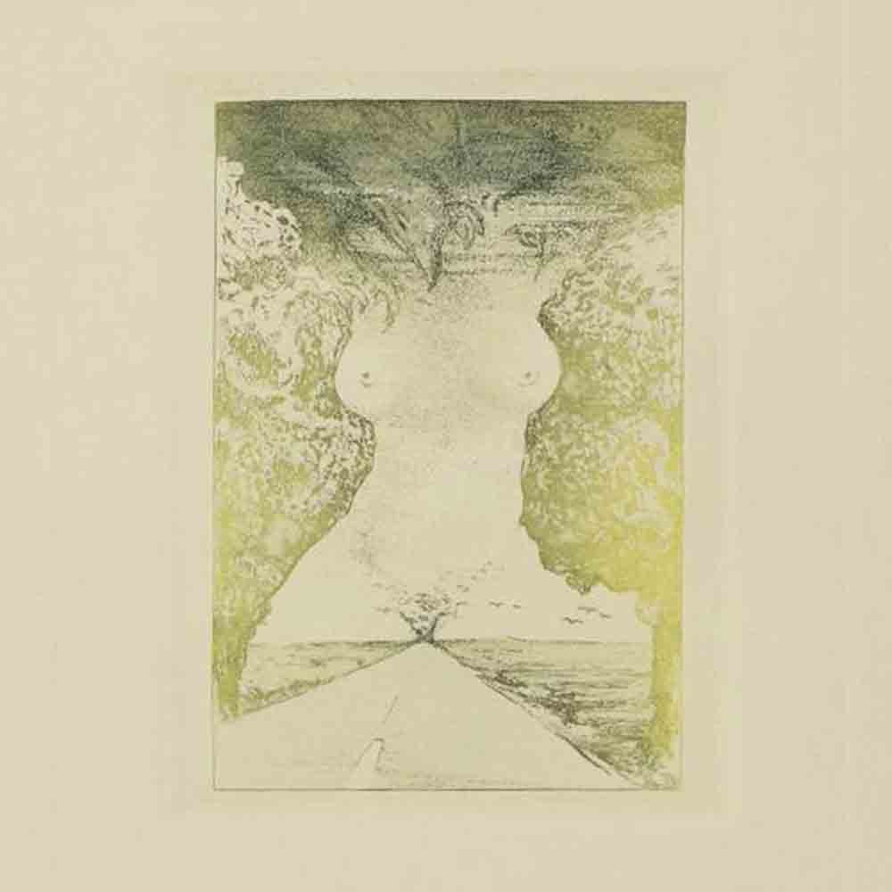 Gunter Böttger female nude to Goethe love poems sign folder color etching 1984