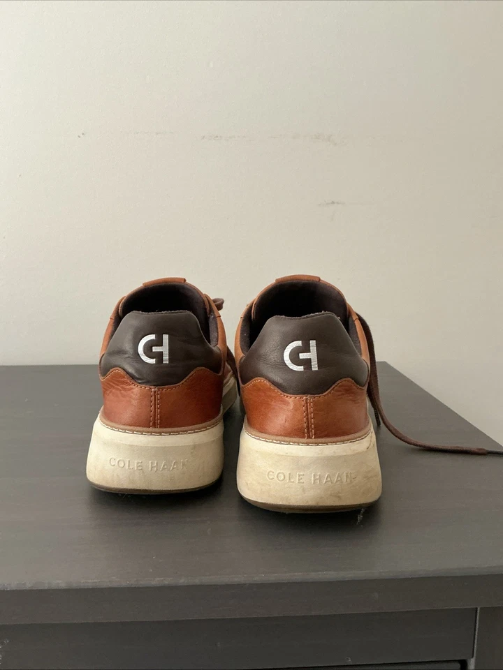 Zapatilla deportiva de cuero marrón Cole Haan Grandpro para hombre, Woodbury Handstain, talla 12 M Foto 3 de 4