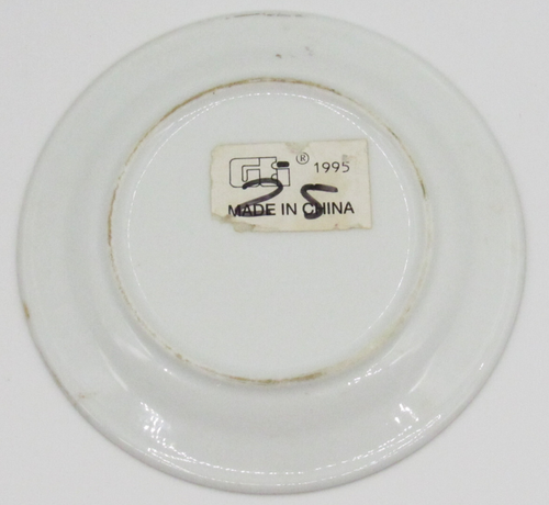 Bird Plate Saucer hand panted Gold rimmed 5" China GTI CTI 1995 Vintage - Picture 2 of 2