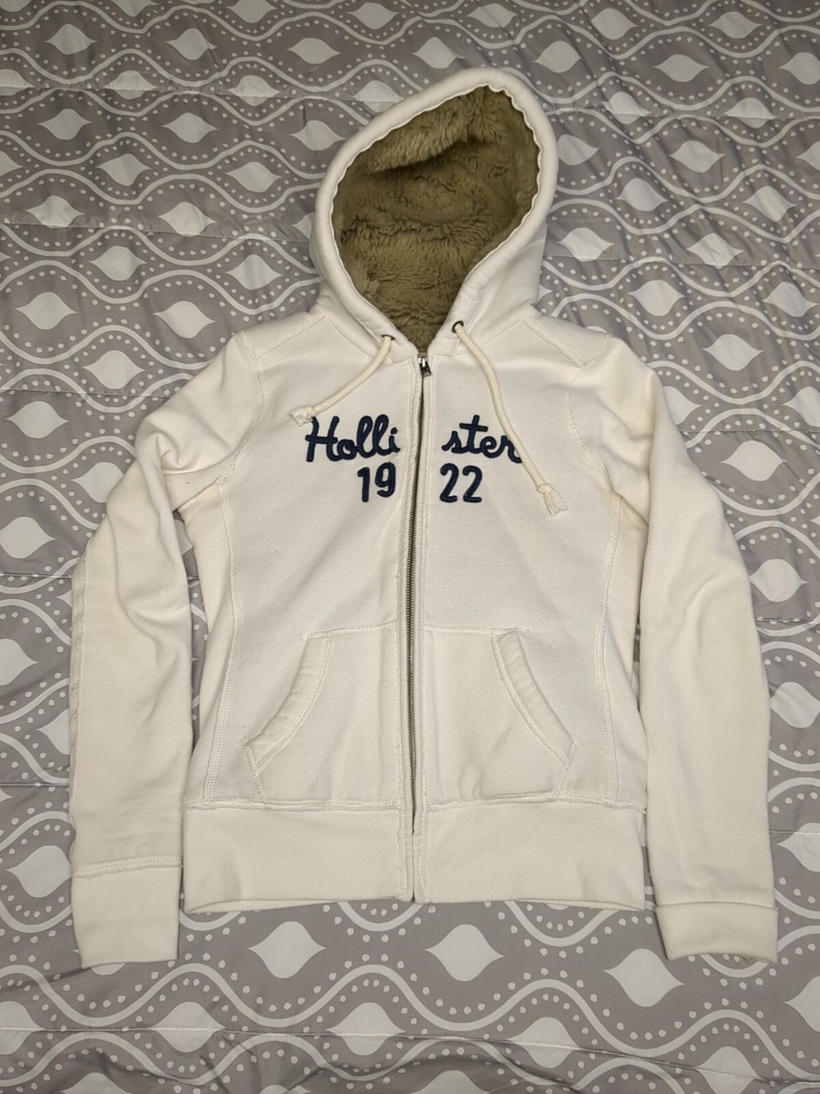 Vintage Hollister Faux Fur Lined Heavyweight Hoodie Zip Up