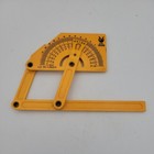 CCKL CREATOR USA Yellow Plastic Adjustable Protractor