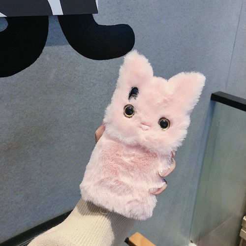 For OPPO Realme 3D Warm Plush Cat Back Case Cartoon Phone Cover Hot Women Girls - Photo 14 sur 14
