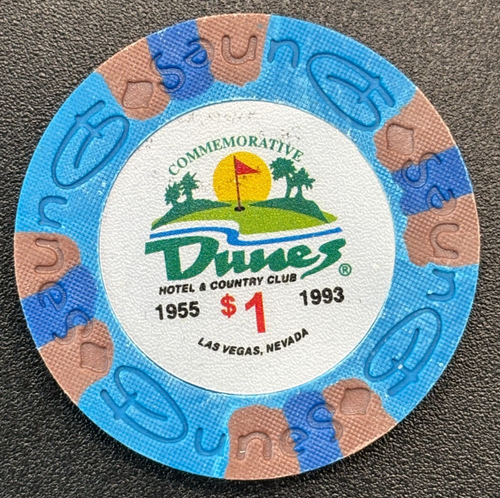 Dunes Hotel & Casino Las Vegas $1 Poker Chip 1993