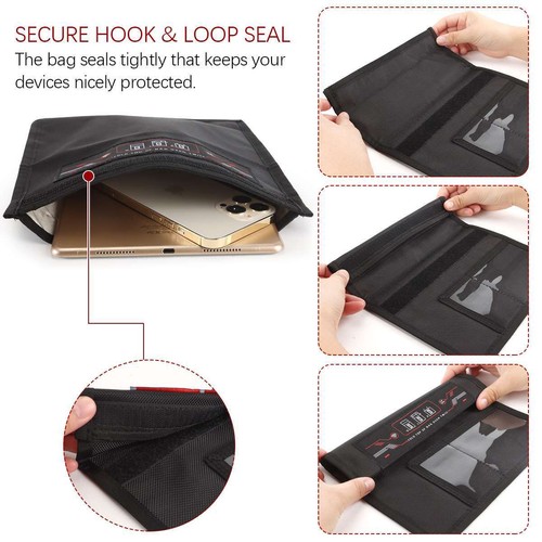 Large RFID Safe Blocking Bag Faraday Cage Car Key Signal Blocker Case Pouch - Picture 7 of 11