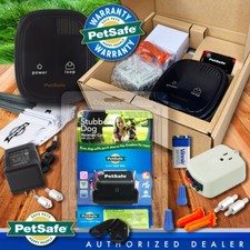 PetSafe Stubborn Dog Fence NO WIRE Transmitter, Flags with 2, 3 or 4 Dog Collars