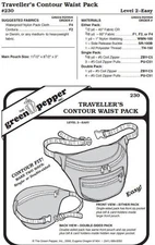 Traveler's Contour Waist Pack Bag #230 Sewing Pattern (Pattern Only)