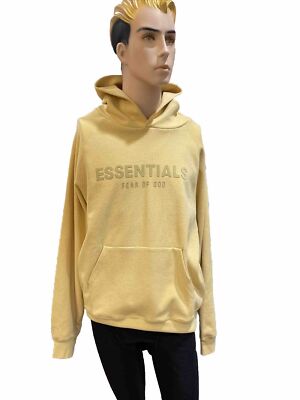 essentials hoodie light Yellow small