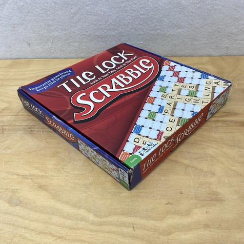 Tile Lock  Scrabble Game 100% Complete Crossword Game Hasbro  EUC. - Picture 15 of 15