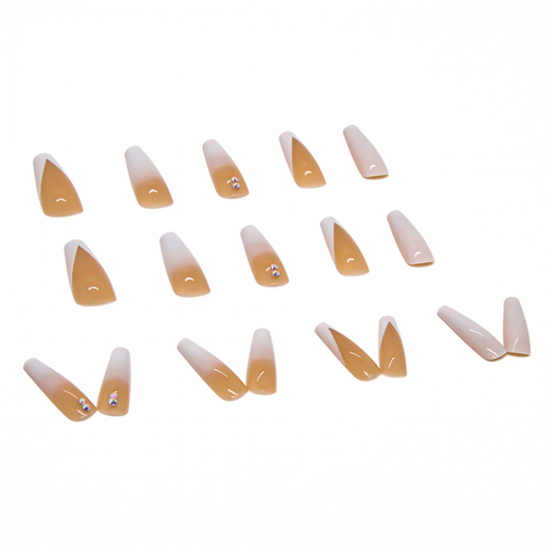 24 Stück French White Tips Fake Nails Full Coffin Künstliche Press On Nails Dekor - Bild 4 von 8