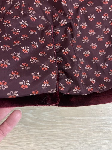 Old Navy Velvet Blazer Sz L Burgundy Red Cabernet Classic Preppy Elegant Indie - Picture 10 of 12