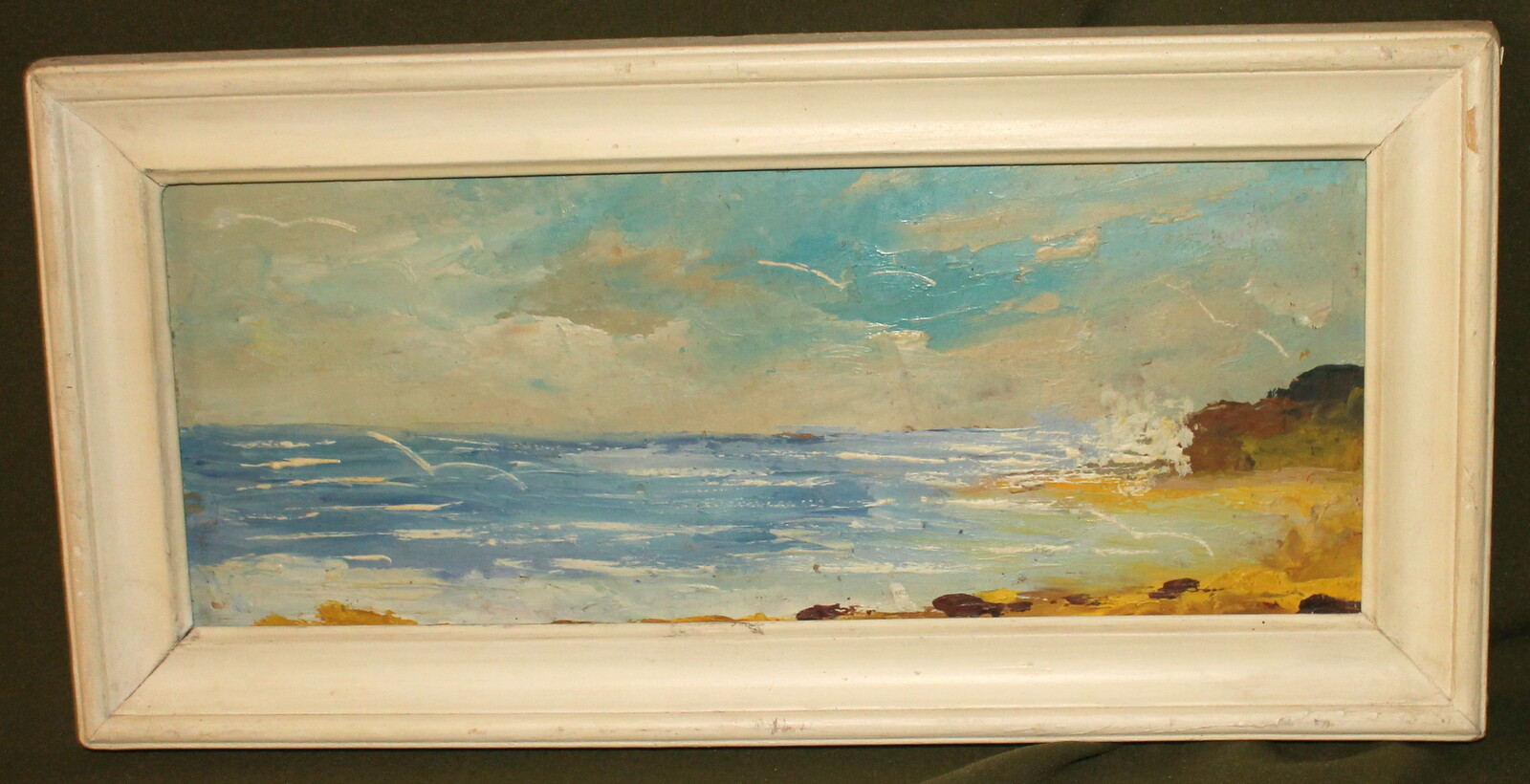 Contemporary Impressionist Oil Painting Seascape signed