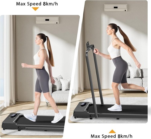 Walking Pad Treadmill Electric Foldable Underdesk Smart Running Machine +Holder - Picture 13 of 24
