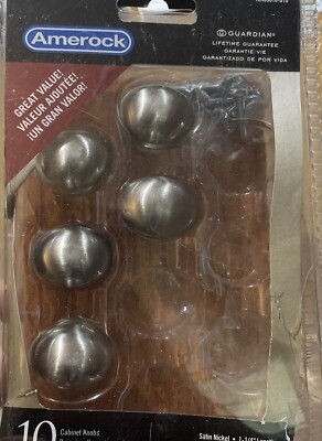 Amerock TEN53018-G10, Cabinet Knobs, Satin Nickel, Open Box 5 Knobs