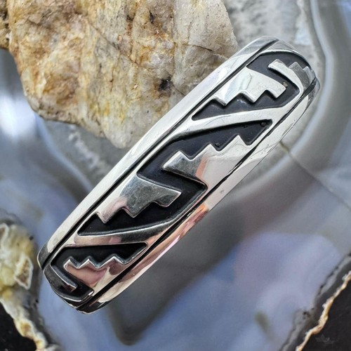 Tommy & Rosita Singer Sterling Flexible Decorated Overlay Bracelet For Women #3