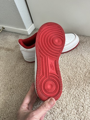 Size 6Y- Nike Air Force 1 '07 Contrast Stitch - White University Red - Picture 6 of 6