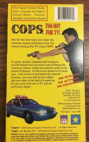 COPS - Too Hot for TV (VHS) - Imagen 2 de 3