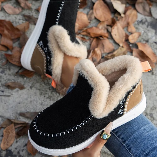 New Women Winter Boots Fur Shoes Women Ankle Boots Snow Slip On Winter Shoes Lot