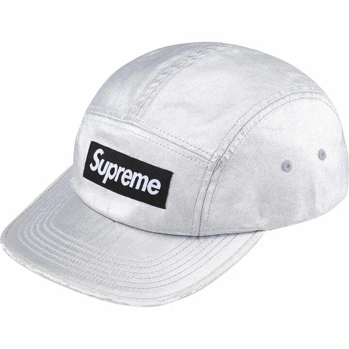 Casquette de camp en sergé chino lavé suprême argent