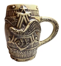 1976 Budweiser Anheuser Busch A & Eagle Relief Beer Barrel Stein Mug CS26