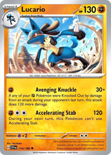 Lucario - 114/198 Uncommon Scarlet & Violet Base Set Pokemon TCG