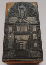 Vintage Printing Letterpress Printers Block Bolton Central School