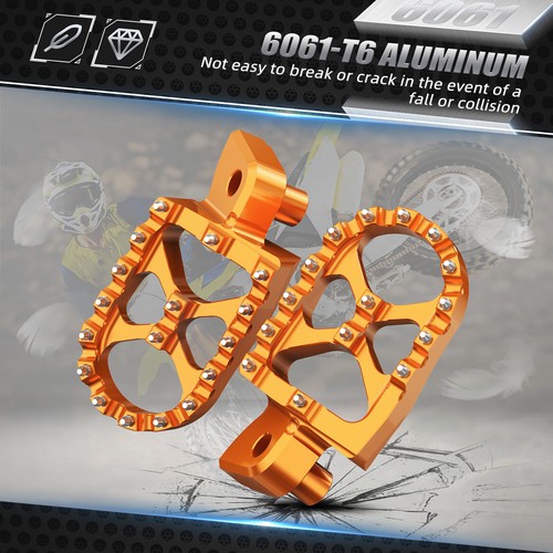 Billet Wide Foot Pegs Pedals For KTM 125/250/350/450/525/530 SX SXF XC EXC EXC-F - Picture 2 of 12