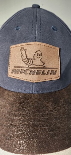 Michelin Man Tires Racing Leather Brown Hat Cap Adult Mens Strapback quake city - Picture 7 of 13