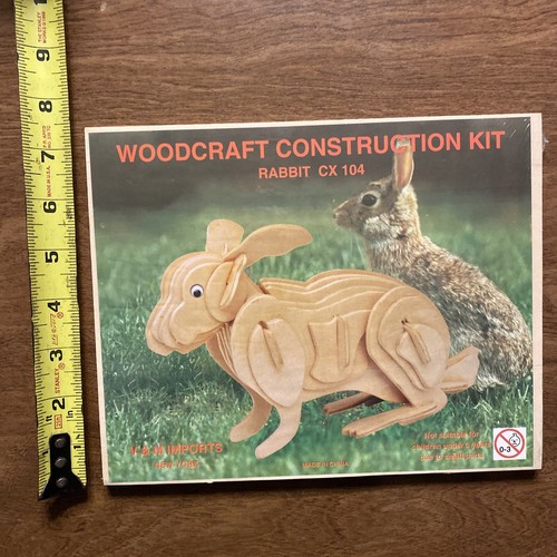 Woodkraft Construction Kit Rabbit CX 104 V & M Imports Wood 3-D Model B12 - Picture 10 of 10