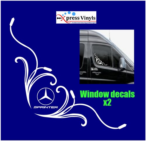 Mercedes Sprinter van window decals x 2 