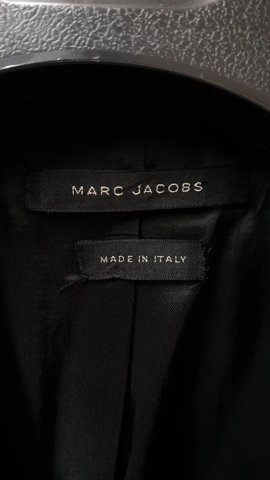 NUEVO MARC JACOBS Italia Hombre Negro Algodón Poli Blazer Chaqueta Deportiva US 40 EU 52 R Foto 4 de 4