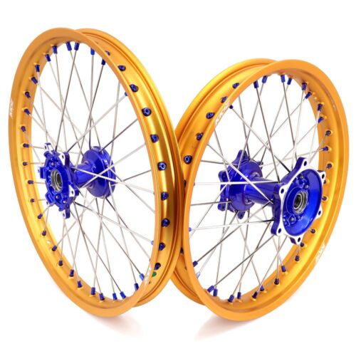 KKE 21/18 Cast Dirt Bike Wheels fit Yamaha YZ250 YZ250F YZ450F 03-2024 Gold Rims - Picture 2 of 12