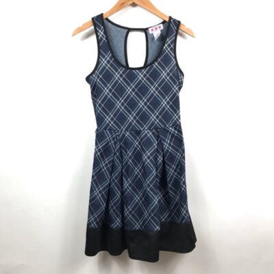 blue a line dress knee length A-Line Stretch Deco Crepe Knee Length Dress, Indigo main image 1