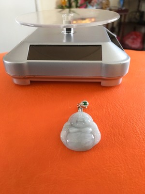 Genuine Jade Laughing Buddha Pendant - Genuine Jade Buddha Pendant