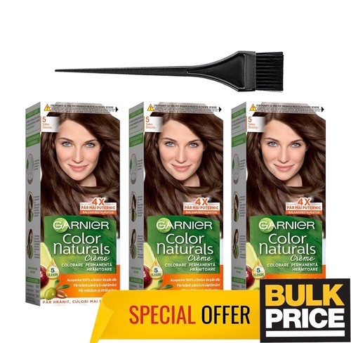 Garnier Color Naturals 5 Light Brown Hair Color 3-Pack - Picture 4 of 6